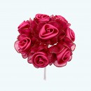3" Diameter Satin Silk Flower 12X12 | Fuchsia 3" Diameter Satin Silk Flower 12X12 | Fuchsia